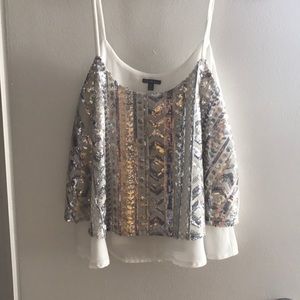 White tank with sequins